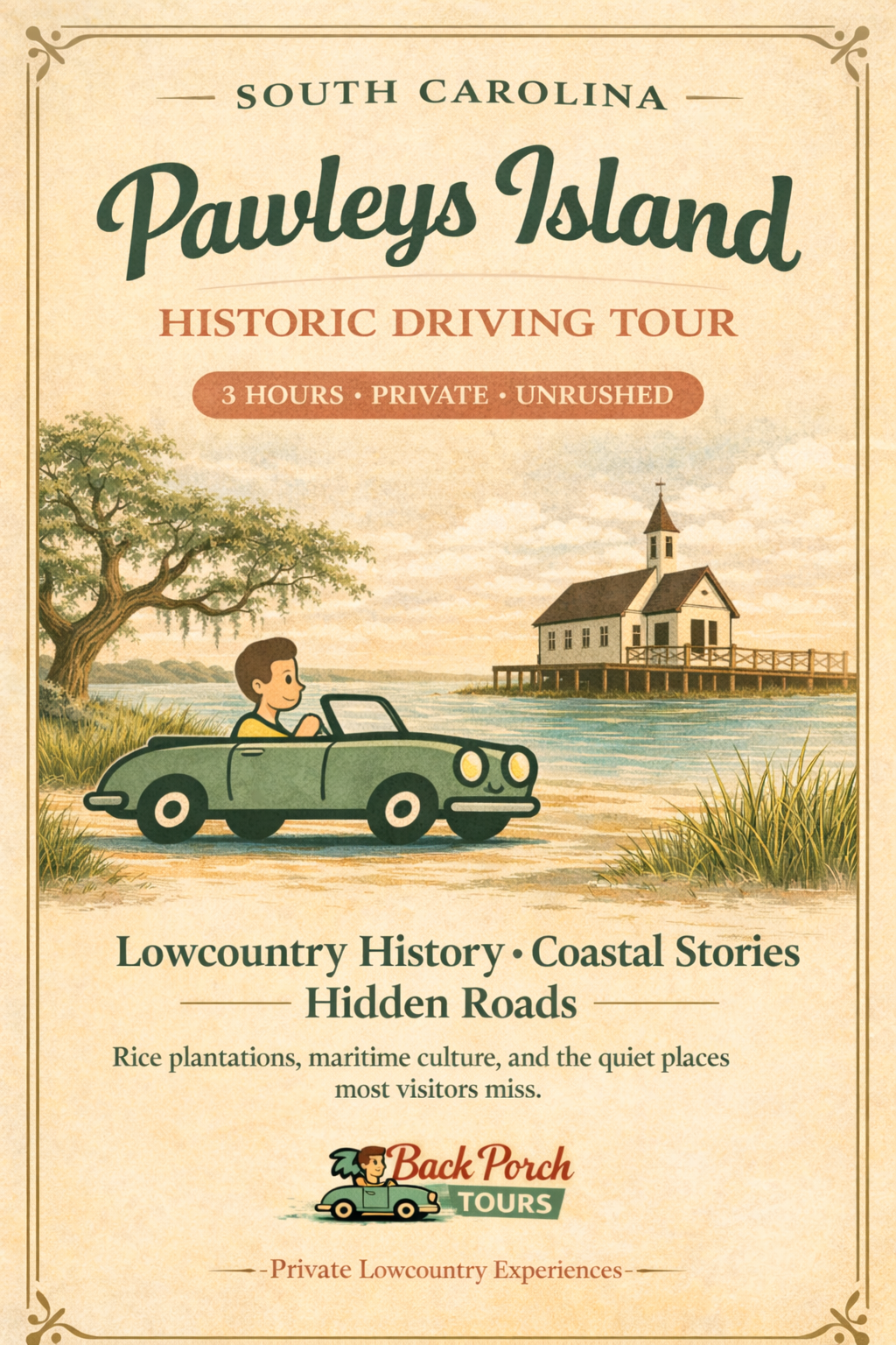 3-Hr: Uncover Pawleys Island - Private Driving Tour of "America's Oldest Seaside Resort"